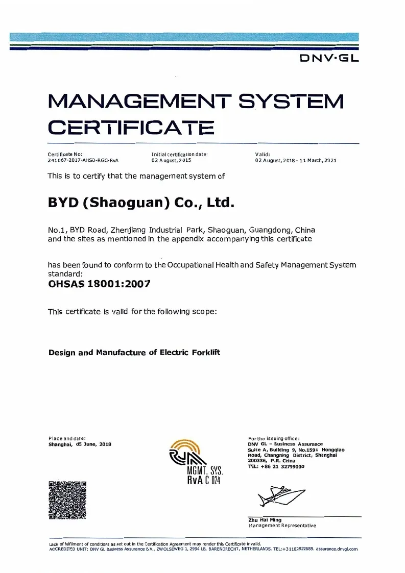 Quality Management System Certificate - 