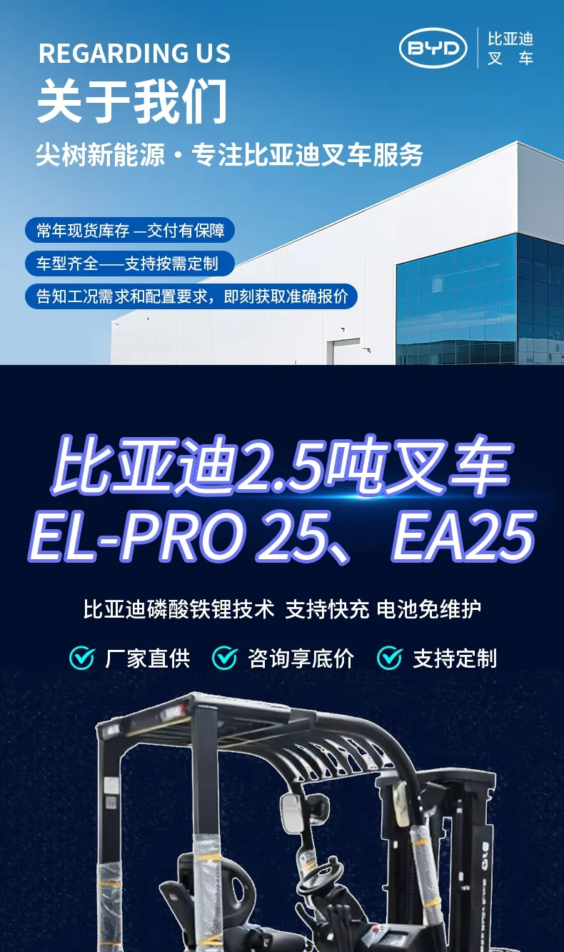 比亚迪2.5吨电动叉车(图1)