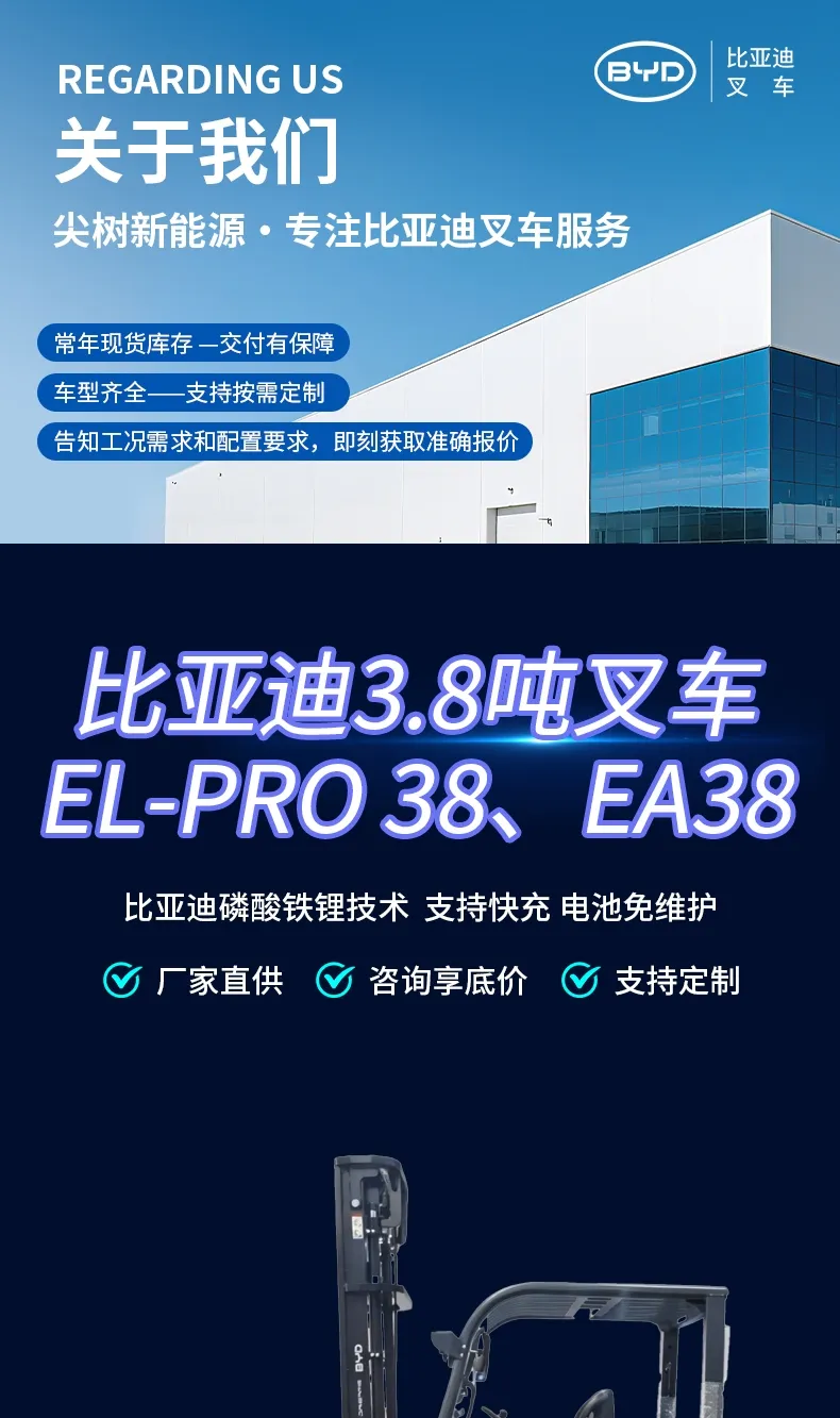 比亚迪3.8吨电动叉车(图1)