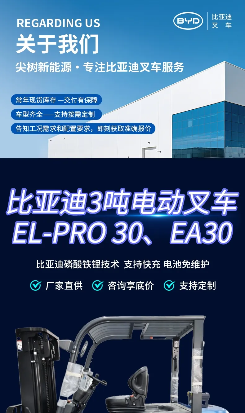 比亚迪3吨电动叉车(图1)